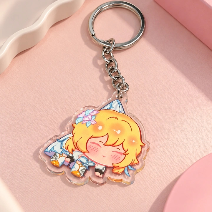 Genshin Impact Lumine Transparent Acrylic Hanging Keychain for Bags & Backpacks