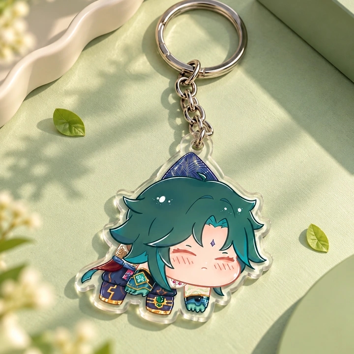 Genshin Impact Xiao Transparent Acrylic Hanging Keychain for Bags & Backpacks